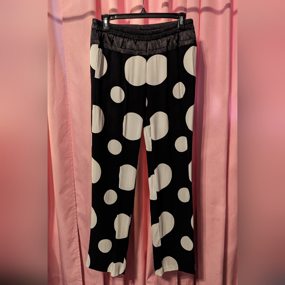 H&M SZ 4 silky polka dot pants